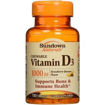유기농비타민d 액상 임산부 어린이비타민d Sundown Naturals Vitamin D3 1000u 120 Chewable Tablets, 단일수량, 단일개당 용량/중량/정