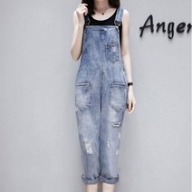 이노뱅크 7부 빈티지 멜빵 청바지 GM0068A