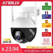 CCTV카메라 무선 실외 강아지 가정용 홈 캠 4k 8mp wifi ptz 4mp ai 인간 감지 비디오 감시 야외 색상 ir 야간 경 클라우드 cctv 홈 보안, 8mp 추가 128g 카드, 나는 플러그