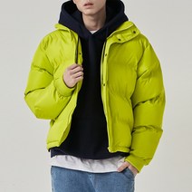 오버핏 비비드 12컬러 하이 앤드 넥 캐주얼 숏패딩