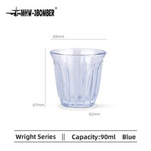 데미타세 데미타세잔 도피오잔 싱글찻잔 호텔커피잔 MHW-3BOMBER 진공 전기 커피 컵 90ml 라떼 에스프레소, 01 1pcs Blue_01 90ml