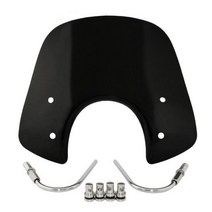 베스파 GTS125 LX125 오토바이 윈드 스크린 브래킷 포함 LX50 LX150 LX 50 125 150 용 실드, Black