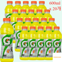 게토레이 오리지날 레몬 스포츠음료 게토레이 600ml x 20개, 게토레이 이온음료 레몬 600ml x 20