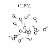 100 pcs 원형 나사 눈 보석 눈 핀 후크 만들기 작은 구멍 스레드 걸쇠 후크