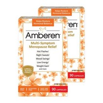 Amberen [2개 SET] 엠버린 멀티 심톰 메노포즈 릴리프 90 캡슐 Multi-Symptom Menopause Relief Capsules, 1box