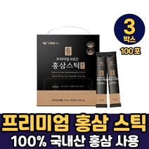 하루활력 프리미엄 6년근 홍삼스틱 골드 젤리스틱 대용량 패키지, 3개, 6년근홍삼스틱골드 대용량 x 100포