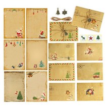 파티소품 갈색 크리스마스 초대장 인사말 카드 DIY 편지 필기 용지 축제 파티 용품 쓰기 종이, [02] Series 2