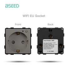 BSEED-Tuya 와이파이 소켓 16A 스마트 플러그 무선 라이프 구글 홈 알렉사 Yandex 음성 제어 예비 부품 무