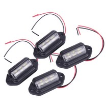 4Pcs 파란 차 LED 면허 격판 덮개 문 의례 빛 방수 갑판 스턴 Transom 램프 바이크 오토바이 보트 트럭 트레일러 12V-24V