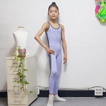 [시즌2] 한디자인 리듬체조 연습복 캐미솔 스키니 올인원 9부바지 파스텔 연퍼플
