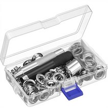 100set12mm 실버 아일렛 및 구멍 펀치 다이 도구 세트 Leathercraft 의류 신발에 대 한 금속 단추 벨트 가방 그로멧 바느질 도구, 보여진 바와 같이