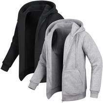 S~4XL 남녀공용 따뜻 기모 후드 집업 점퍼 남성 여성 후드티 오버핏 겨울 빅사이즈