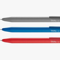 회사 직원 교육용 수업 필기 삼각 유성 볼펜 1.0mm, 색상, 청색(520332)