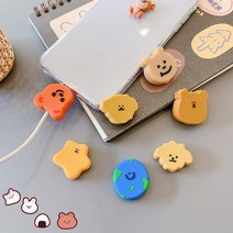 12둥이 캐릭터 케이블 보호캡 휴대폰 단선보호 충전기 단선 방지캡 (G), 지구