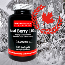 이노뉴트리션 100배 농축 브라질 아사이 베리 리치 분말 캐나다 영양제 180캡슐