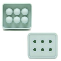 와이지알씨 미라클 실리콘 몰드 사각 원형 6구 UV 레진 레진공예 미니어쳐, 5-2.실리콘몰드 원형 6구 그린