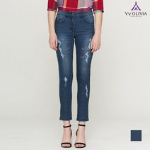 올리비아로렌 비비핫픽스 디스트로이드 데님팬츠 VVCMPUM3111