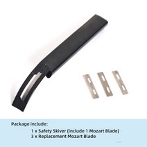 WUTA 블랙 샤프 가죽 스키빙 나이프 도구 DIY 공예 안전 절단 얇은 및 블레이드 3 개 독일 수입, 01 Knife-3 Pcs Blade