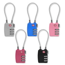 [HICKEIS] 3중번호잠금 와이어자물쇠 TSA, 상세 설명 참조