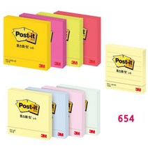 3M포스트잇 3M 포스트잇 노트 654, 핫핑크