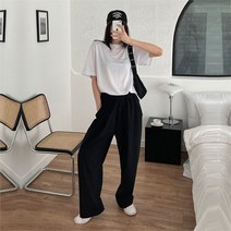 벨르 BELLE BELLE 여성 여름 아이스 냉장고 스판 원턱 와이드 팬츠 (8647337)