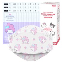 유앤아이 마이멜로디 황사 마스크 소소형 KF94, 30매, 1박스, 화이트