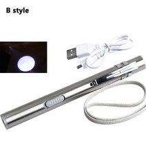 USB 충전식 LED 손전등 미니 3in 1 LED 토치 방수 디자인 펜 라이트 uv 라이트 지폐/레이저 포인터 라이트, 02 B, 02 B