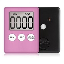초박형 요리 베이킹 LCD 디지털 스크린 사각형 카운트 업 주방 타이머 알람 시계 도구 1PC, 04 pink