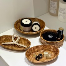 라라스테이 프리미엄 발리 라탄 미니바구니 보관함 정리함, 4.미니타원