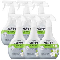 엘지생활건강 샤프란케어 바이럭스 섬유탈취제 프레쉬자스민향 500ml / 탈취스프레이, 6개입