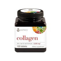 Youtheory 유씨어리 콜라겐 + 비타민C 6000mg 120정, 1팩