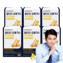 뉴트리원 알티지 오메가3 프리미엄 혈행건강 혈액순환 눈 건강 정우성 rTG EPA DHA, 6box(6개월분), 30캡슐