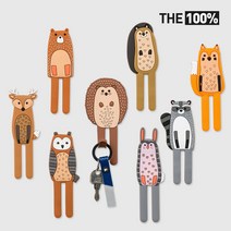 THE100% 현관 마스크 걸이 노르딕 애니멀 동물 자석 후크 고리 매직 강력 벽걸이 부착, 베어