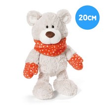 오너클랜 니키 겨울 베어투르 20cm 댕글링 목도리 곰인형, 본품