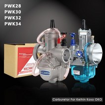오토바이 28 30 32 34mm 기화기 for keihin mikuni 2t 4t 75cc-250cc atv 구덩이 bike universal pwk carburetor with, pwk32