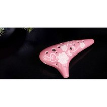 AC 훈제 화상 오카리나 음악 악기 알토 C 플루트 12 홀 훌륭한 사운드 중국 유명 브랜드, pink