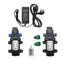 가압펌프 dc 12볼트 고압 워터 펌프 60w 80w 100w 마이크로 다이어프램 워터 펌프(압력 자체 프라이밍 부스터 포함) 12볼트 어댑터, a-100wx12v