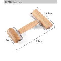 피자 롤러기 롤러 제빵기구 밀대 나무 도우 만두 반죽, 쌍두