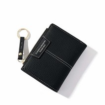 여성용 작은 지갑 미니 바이폴드 슬림 카드 케이스 홀더 지퍼 동전 포켓 Z-블랙, y-Black