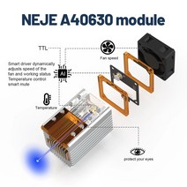 레이저 커팅기 라벨 프린터 조각기NEJE A40630 40W 고출력 레이저 모듈 키트 CNC 조각기 목재 절단기 프린, 한개옵션0