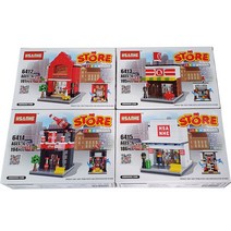 스토어블럭시리즈 스토어 C형 4종세트/ 스토어 12종 푸드트럭 8종 나노조립완구 미니어쳐 만들기 학습교육완구 어린이 생일선물