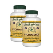 Healthy Origins 헬시 오리진 피크노제놀 프랑스해송추출물 분말 150mg 30베지캡슐 2팩, 30캡슐