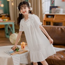 여아 여름 실내복 아동 중 대동 한국판 얇은 파자마 친자 모녀 공주 잠옷