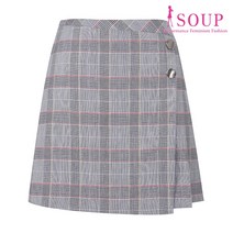 SOUP 글렌 체크 리넨 스커트(SV4SR94) 미니스커트