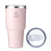 캐리보틀 보온 보냉 병 스텐 몬스터 텀블러 900ml 30oz캠핑 컵 빨대텀블러 커피 잔 물병 스텐컵 손잡이 텀블러, Pink(핑크)