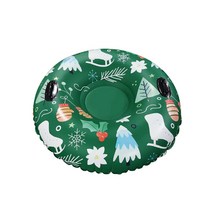 눈썰매 크리스마스 PVC 풍선 스키 링 겨울 서클 플로팅 내한성 스노우 튜브 W/핸들 내구성 야외 도구 1