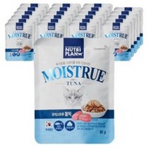 뉴트리플랜 모이스트루 고양이 습식 파우치 간식 참치 80g, 참치 + 멸치 혼합맛, 24개