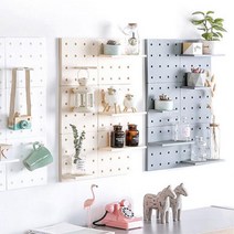 자취생화장실 원룸주방 부착식타공보드 유치원 안내데스크 주방타공판 벽선반 벽수납용품 벽걸이수납대, 화이트, 화이트