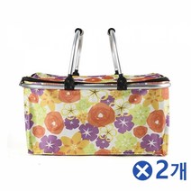 피크닉준비물 플라워 보온보냉바구니-랜덤발송x2개 1419
