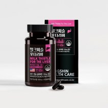 밀크씨슬 리버 실리마린 엽산 아연 60캡슐, 1개
